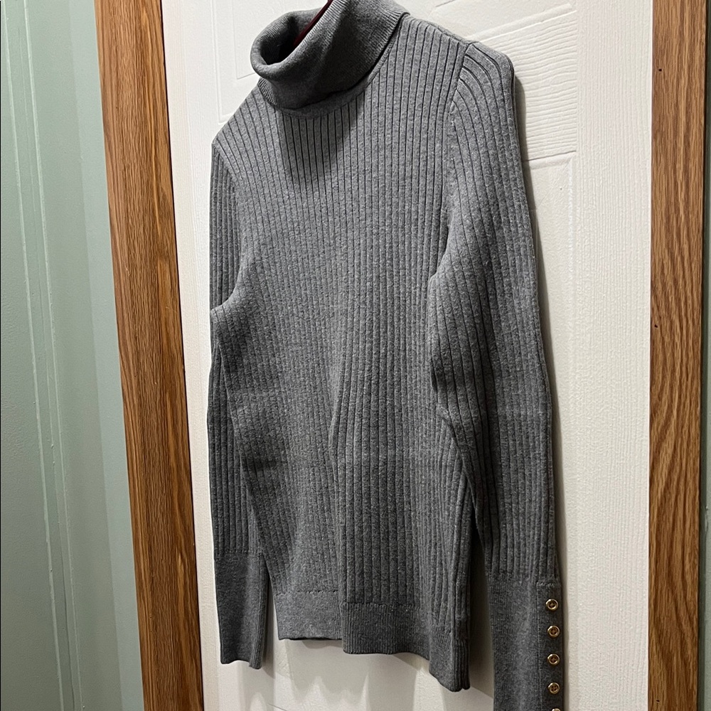 Gray Turtleneck Sweater for Women